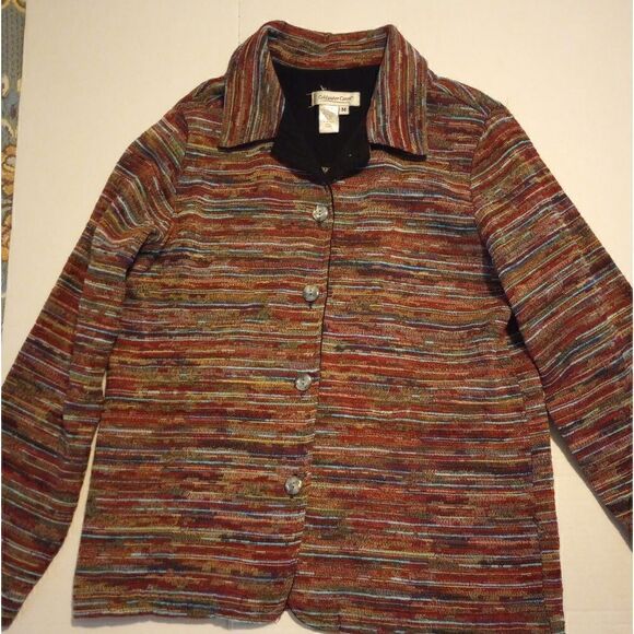 Coldwater Creek textured Tweed button down jacket - Picture 2 of 10